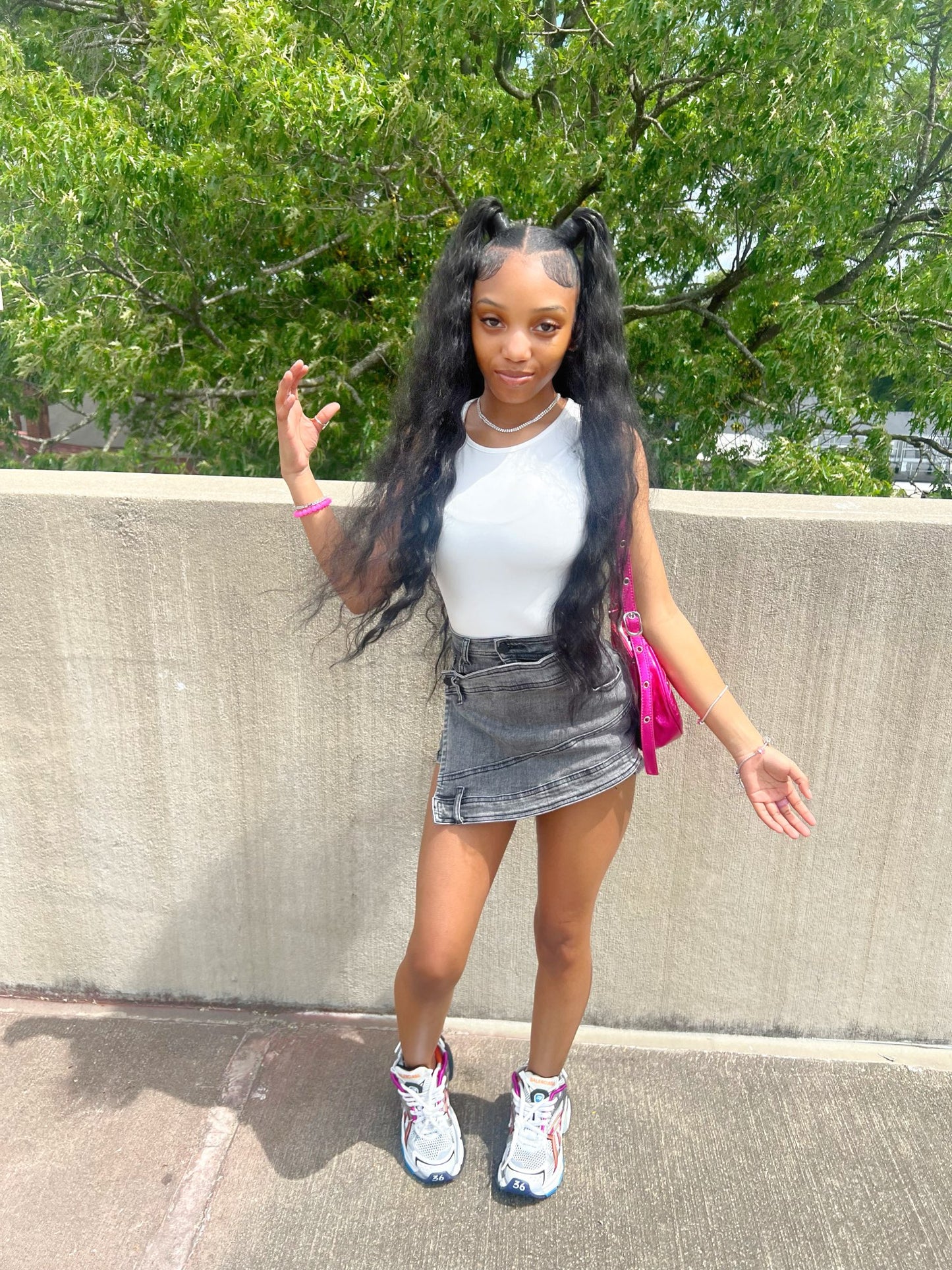 High Waist Irregular Skirts Denim Shorts