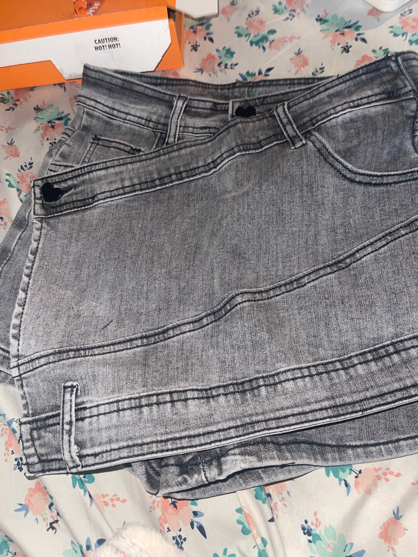 High Waist Irregular Skirts Denim Shorts