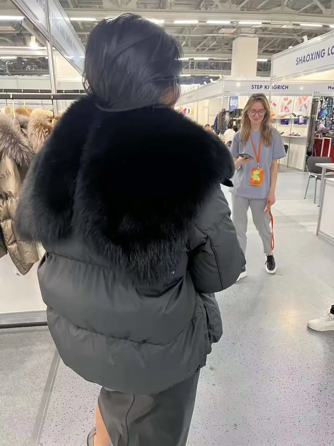 Losse Duck Down Real Fox Fur Collar Parka Puffer Coats