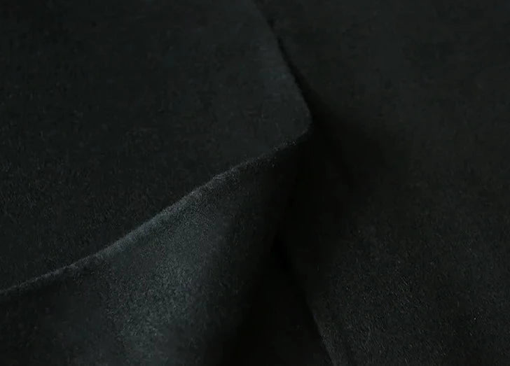 Cashmere Horn Button Hooded Real Fox Fur Coats