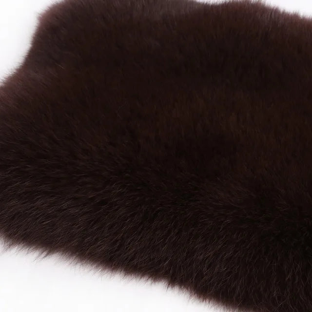 Real Fox Fur Coats Mid Length Tassel