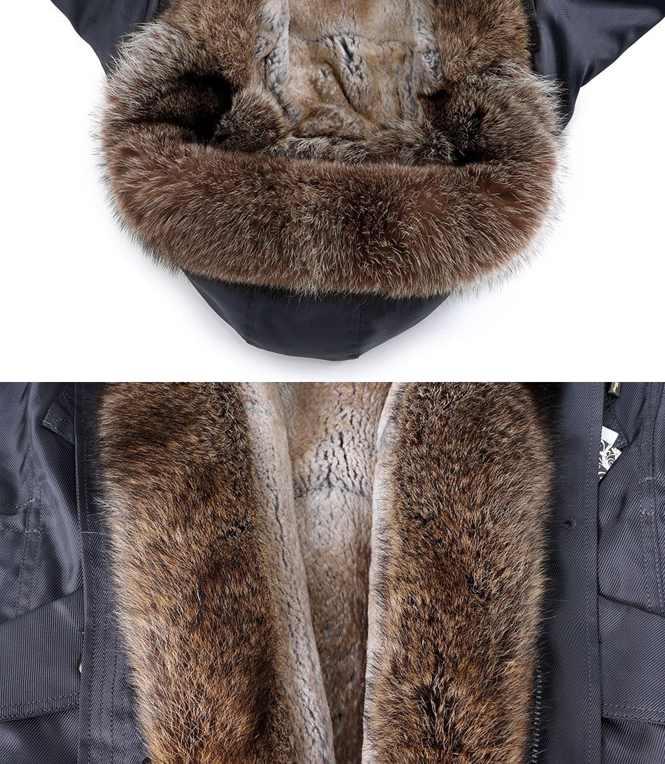 Waterproof Coat Real Fur Liner & Fur Collar