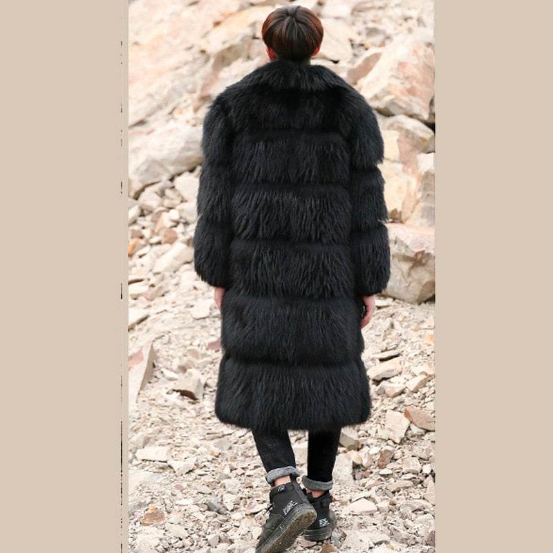 Genuine Real X-Long Fur Coats Full Pelt