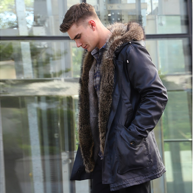 Waterproof Coat Real Fur Liner & Fur Collar