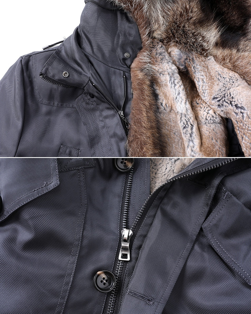 Waterproof Coat Real Fur Liner & Fur Collar
