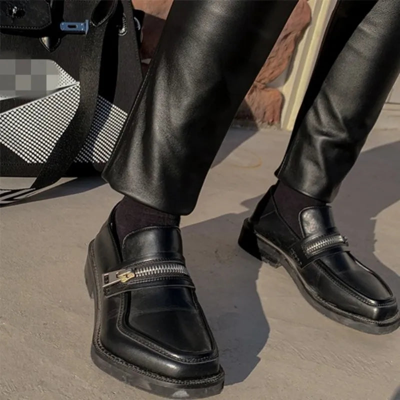 Genuine Leather Pants Slim Spring