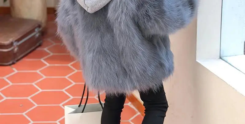 Kids Reversible Hooded Real Fur Coats