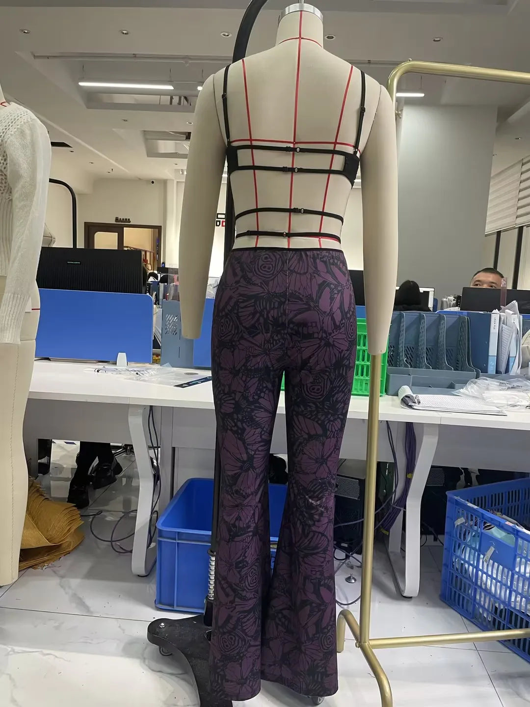 Purple Butterfly Sleeveless Jumpsuits