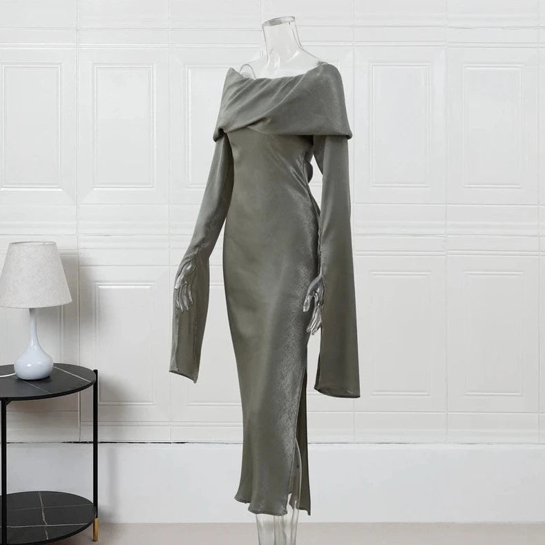 Off Shoulder Extended Sleeve Dress