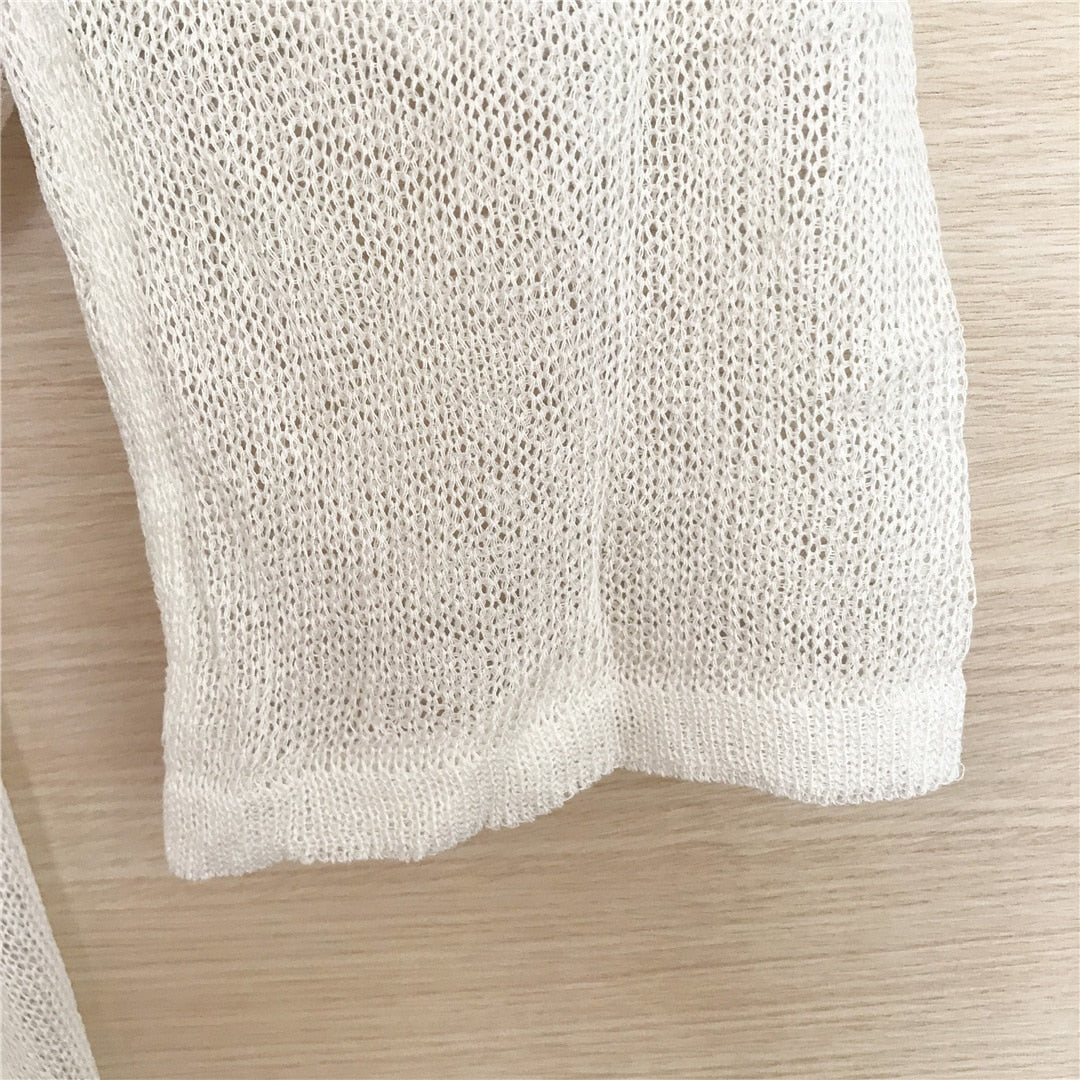 Mesh Sheer Long Sleeve Cover Ups