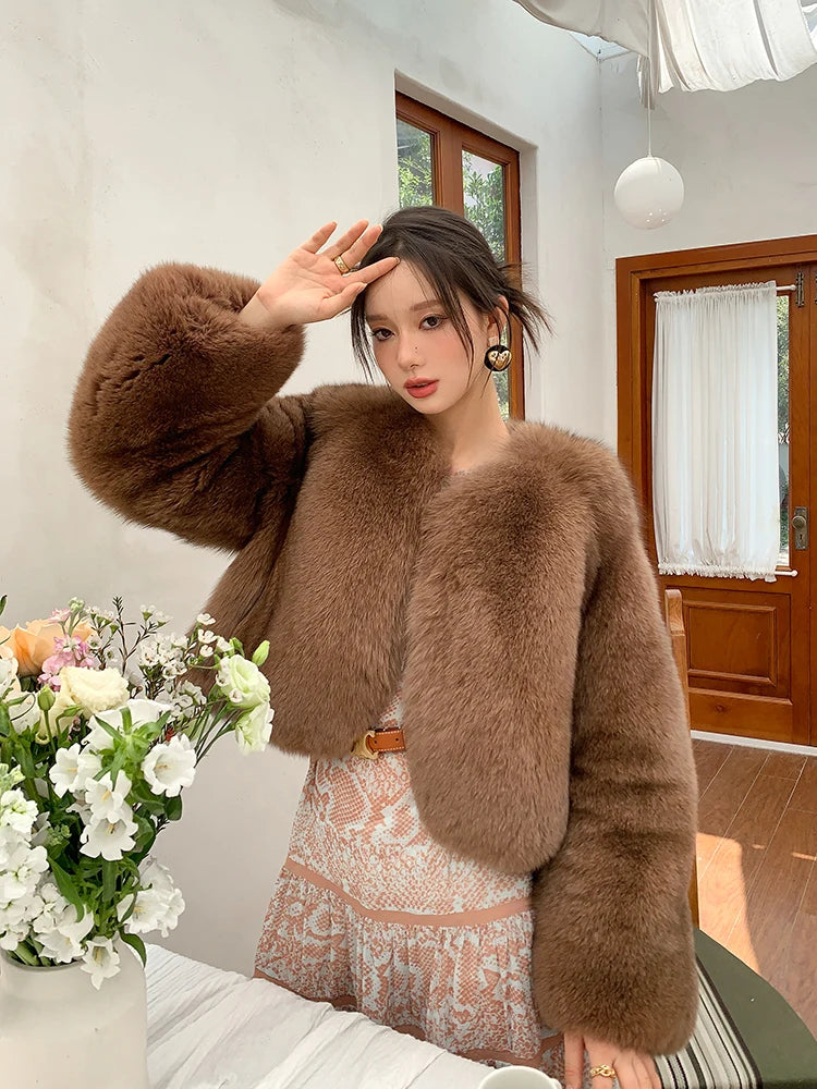 Short Genuine Natural Fur Coats