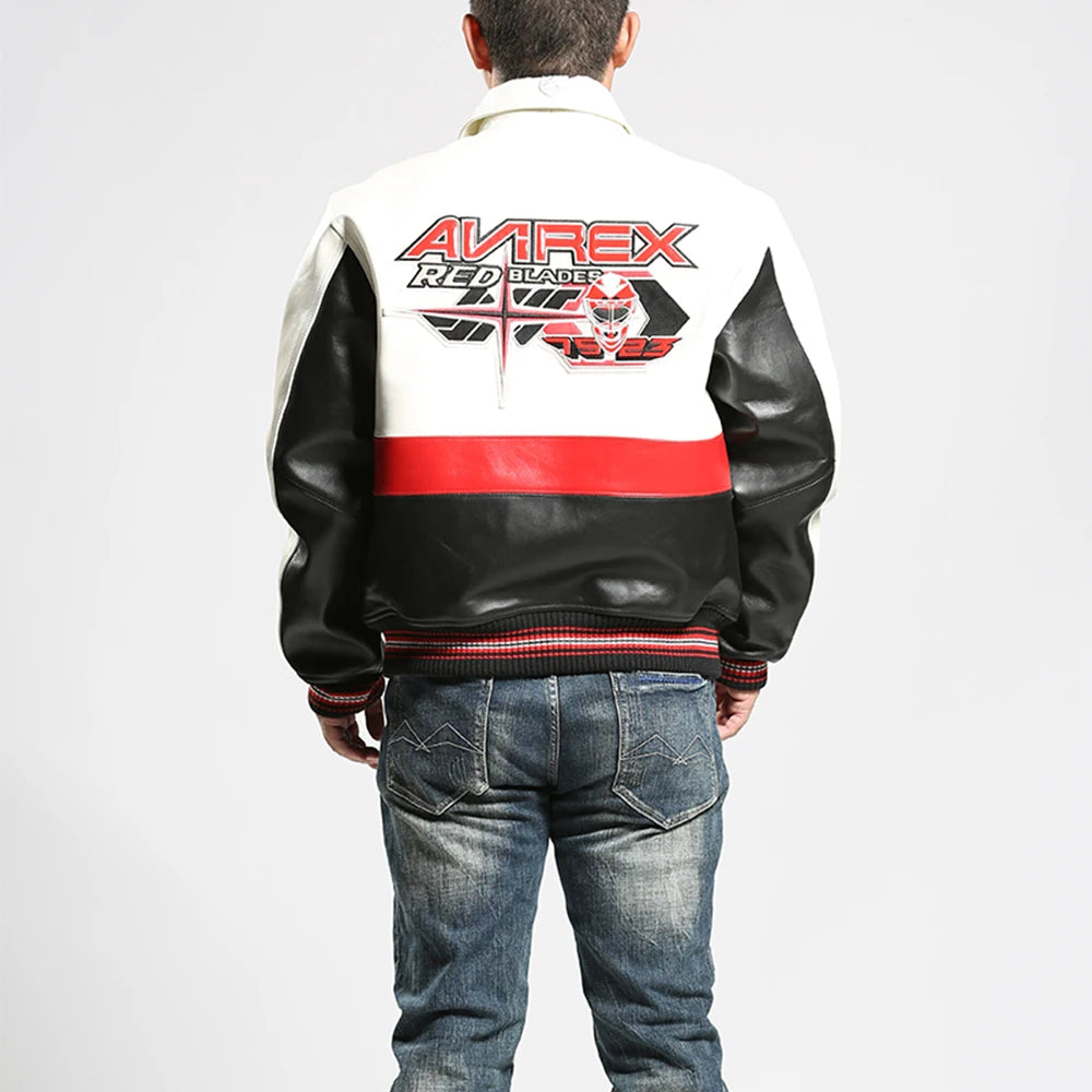 Genuine Leather Jacket Letterman Style