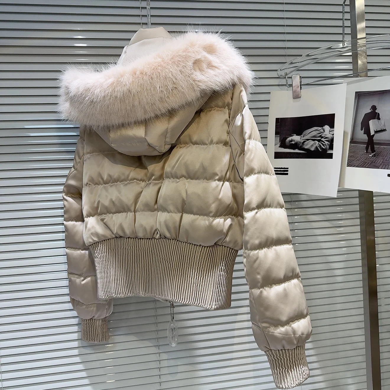 Crop Duck Down Puffer Jackets Hooded