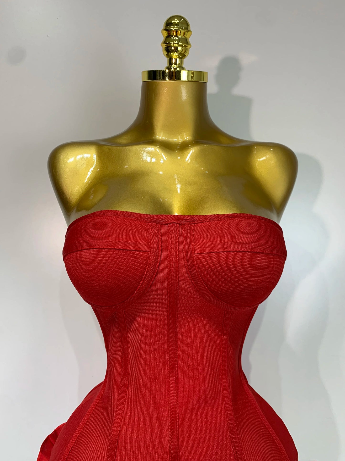 Strapless 3D Flowers Mini Dresses
