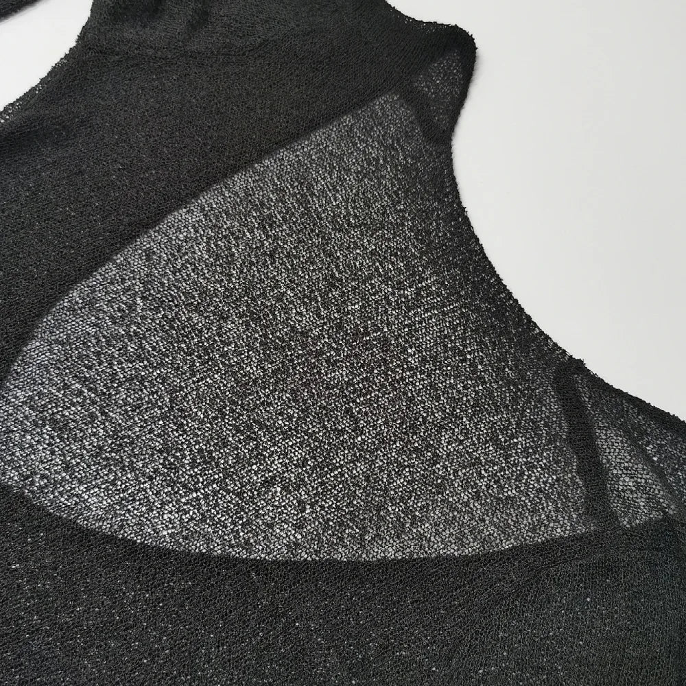 See-through Backless Maxi Dresses