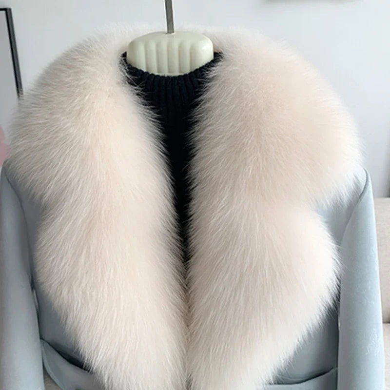 Genuine Leather Real Fur Down Lining Suede Jackets