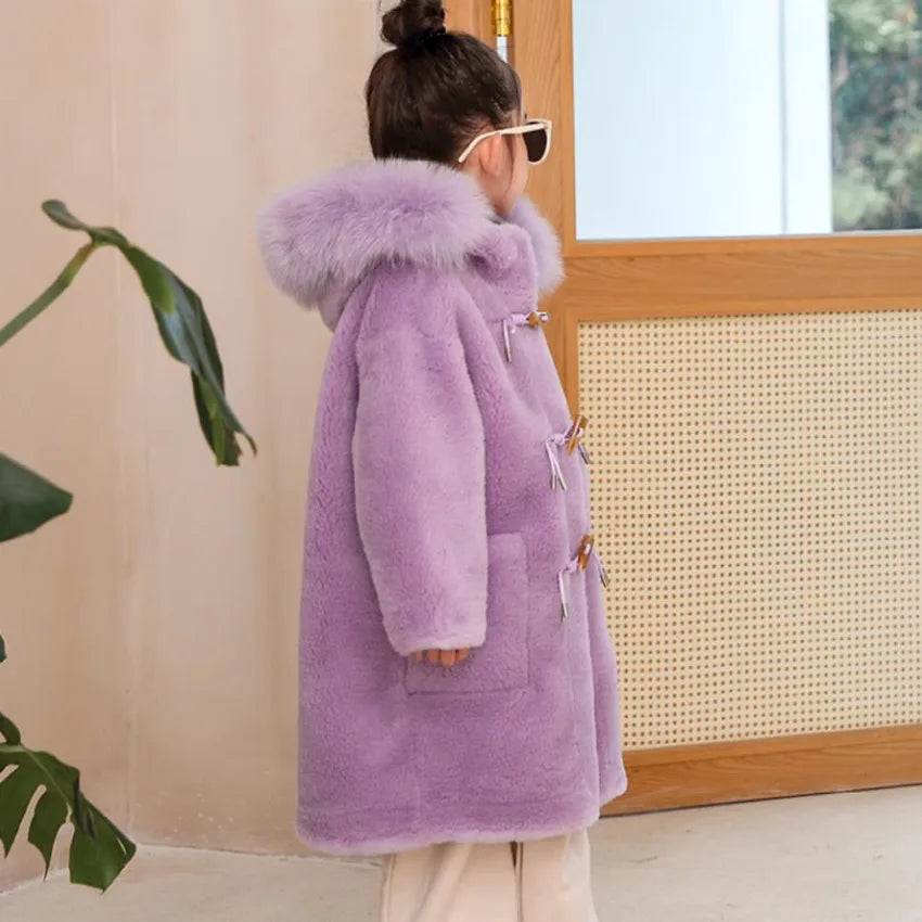 Real Shearling Coats & Fox Fur Collar