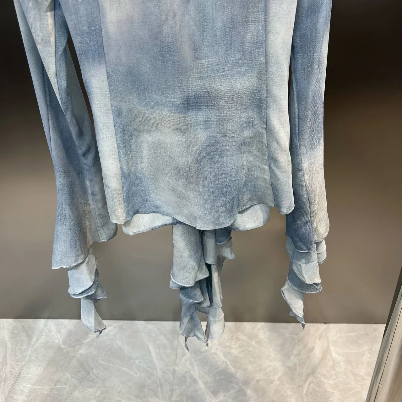 Irregular Deep V Loose Crop Top