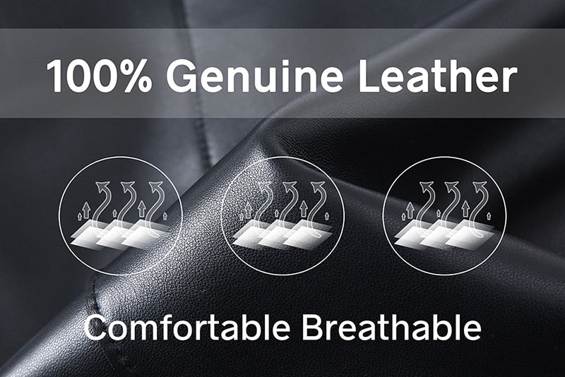 Genuine Leather Coats Real Fur Shearing Lining