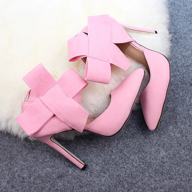 Bow Ankle Strap High Heels