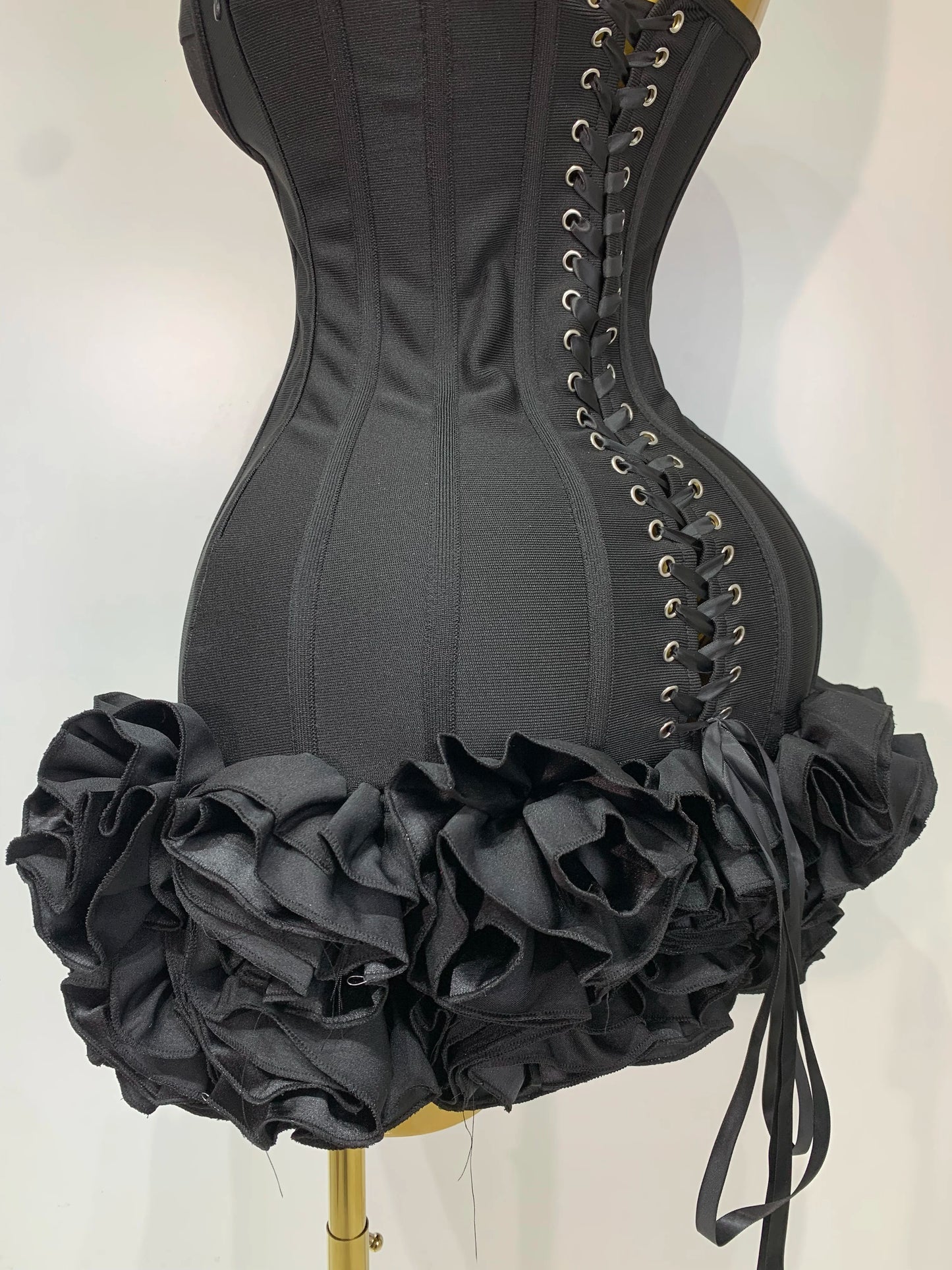 Strapless 3D Flowers Mini Dresses