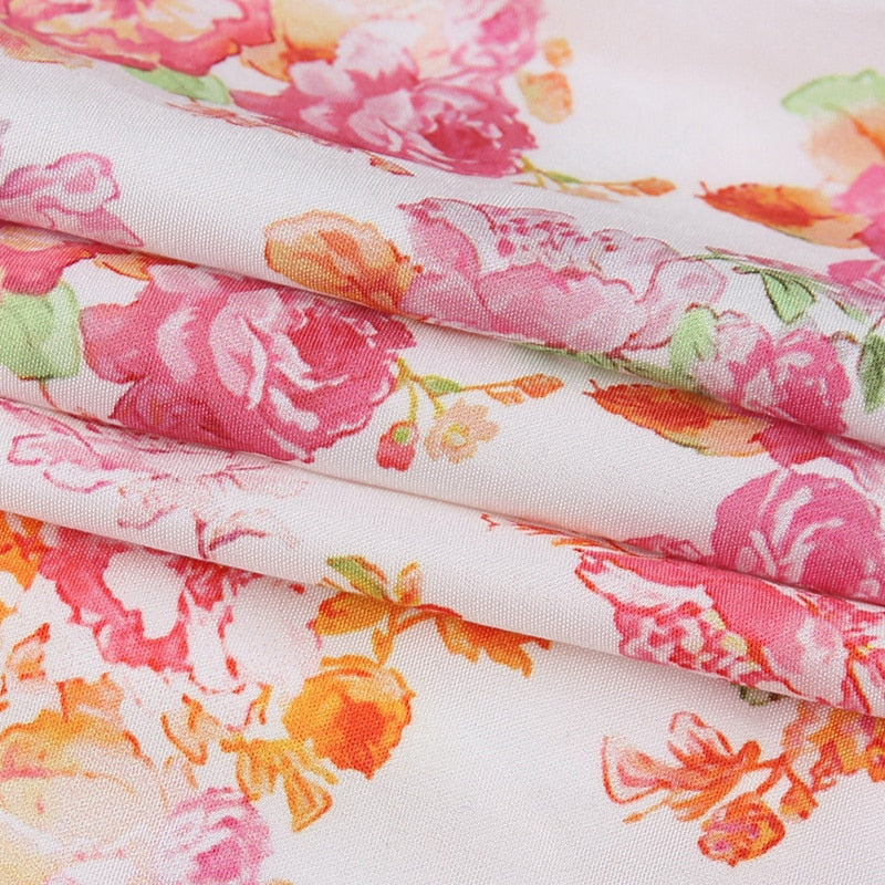 Floral Print Spaghetti Midi Dresses