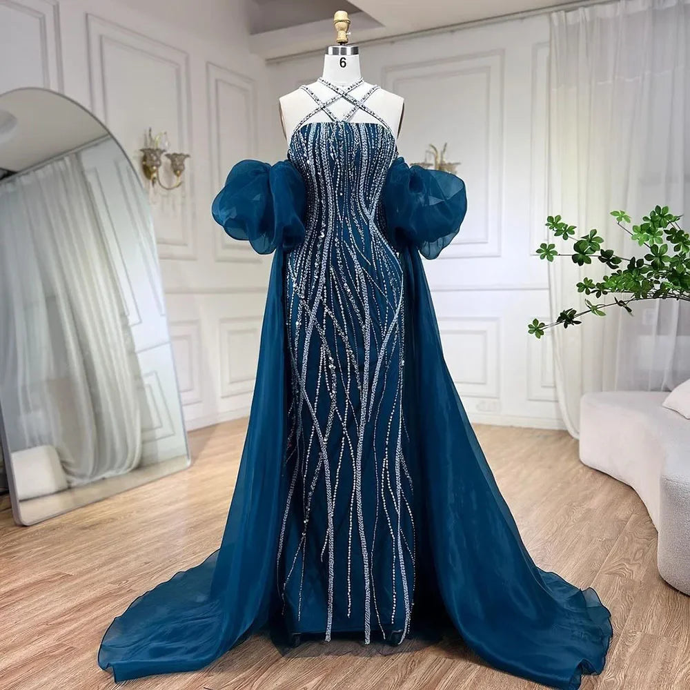 Cape Sleeve Mermaid Gown main image 1