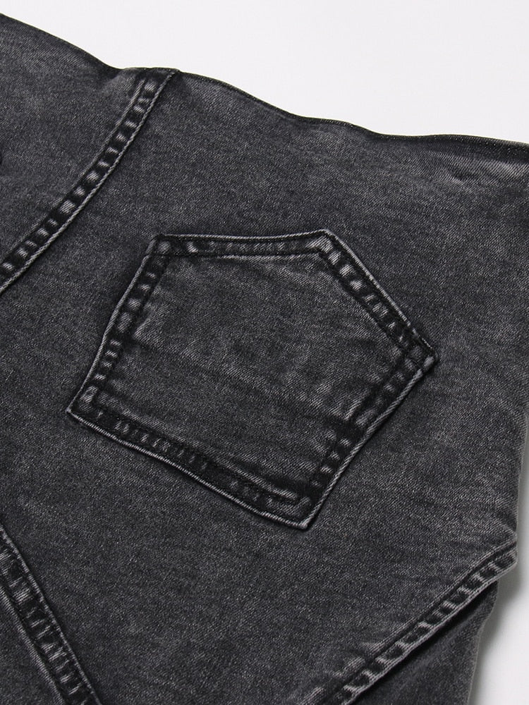 Jean Pocket Skirt Denim Shorts