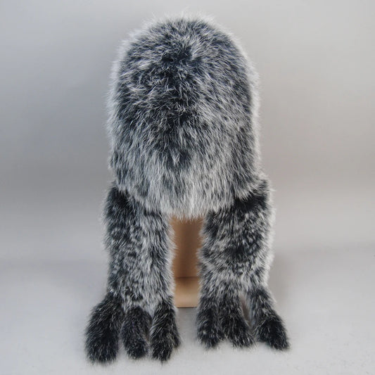 Knitted Real Fur Scarf Hoods