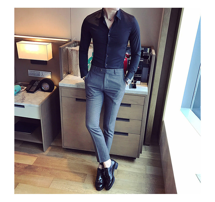 Slim Fit Long Sleeve Button Ups