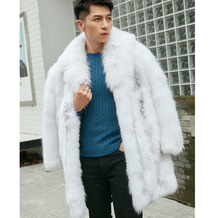 Luxury Genuine Mid-Length Real Fur Coats