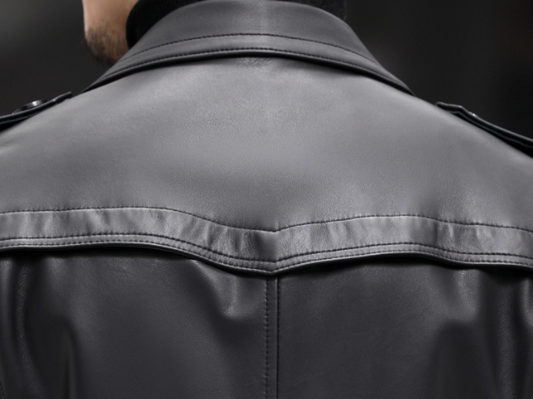 Genuine Leather Trench Coat