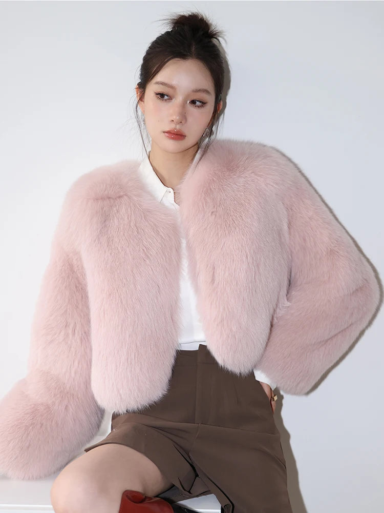 Short Genuine Natural Fur Coats