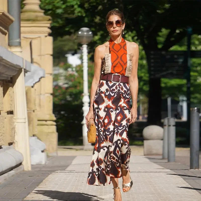 Halter Tassel Sleeveless Backless Dress