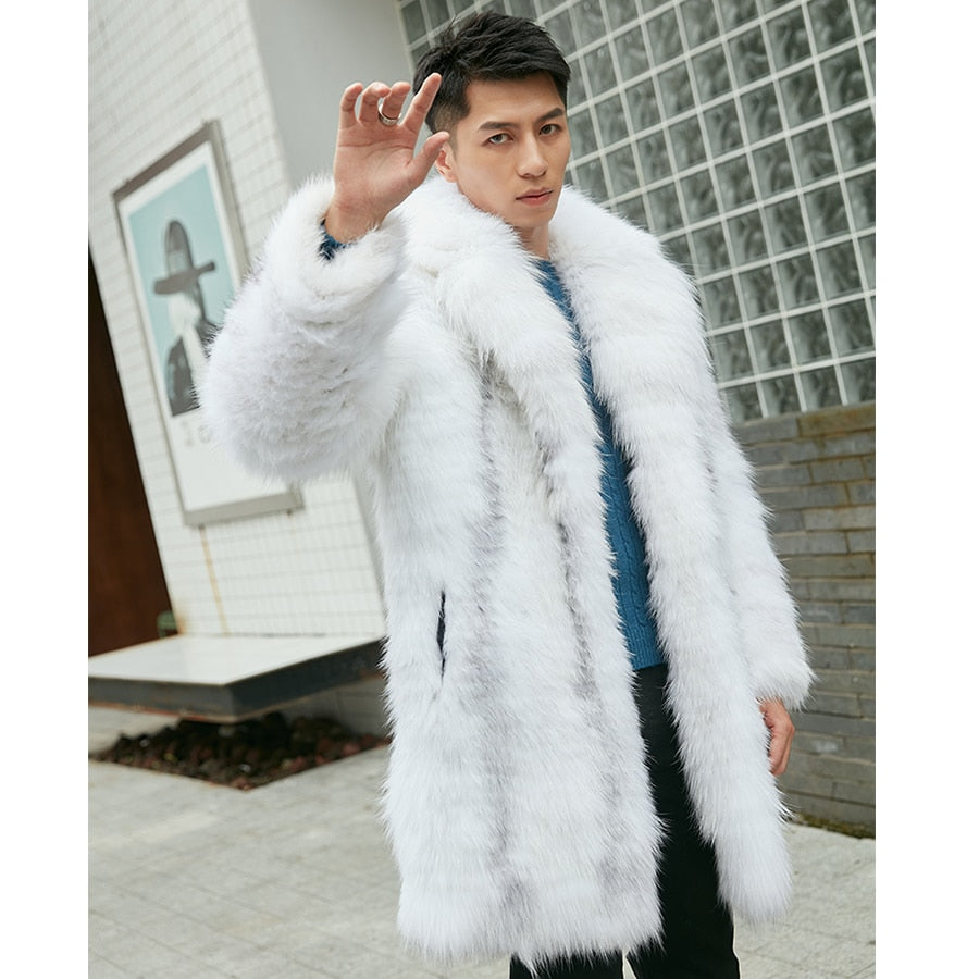 Luxury Genuine Mid-Length Real Fur Coats