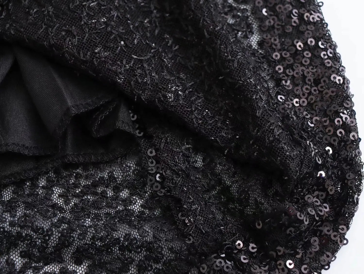 Sequin Flared Sleeveless Mini Dress