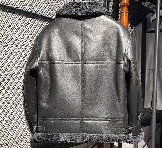 Genuine Leather Coats Real Shearling Liner Fur Coats