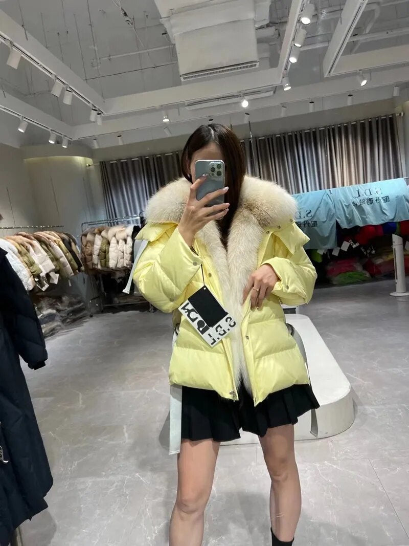 Collection of Down Puffer Jackets Big Fur Collar