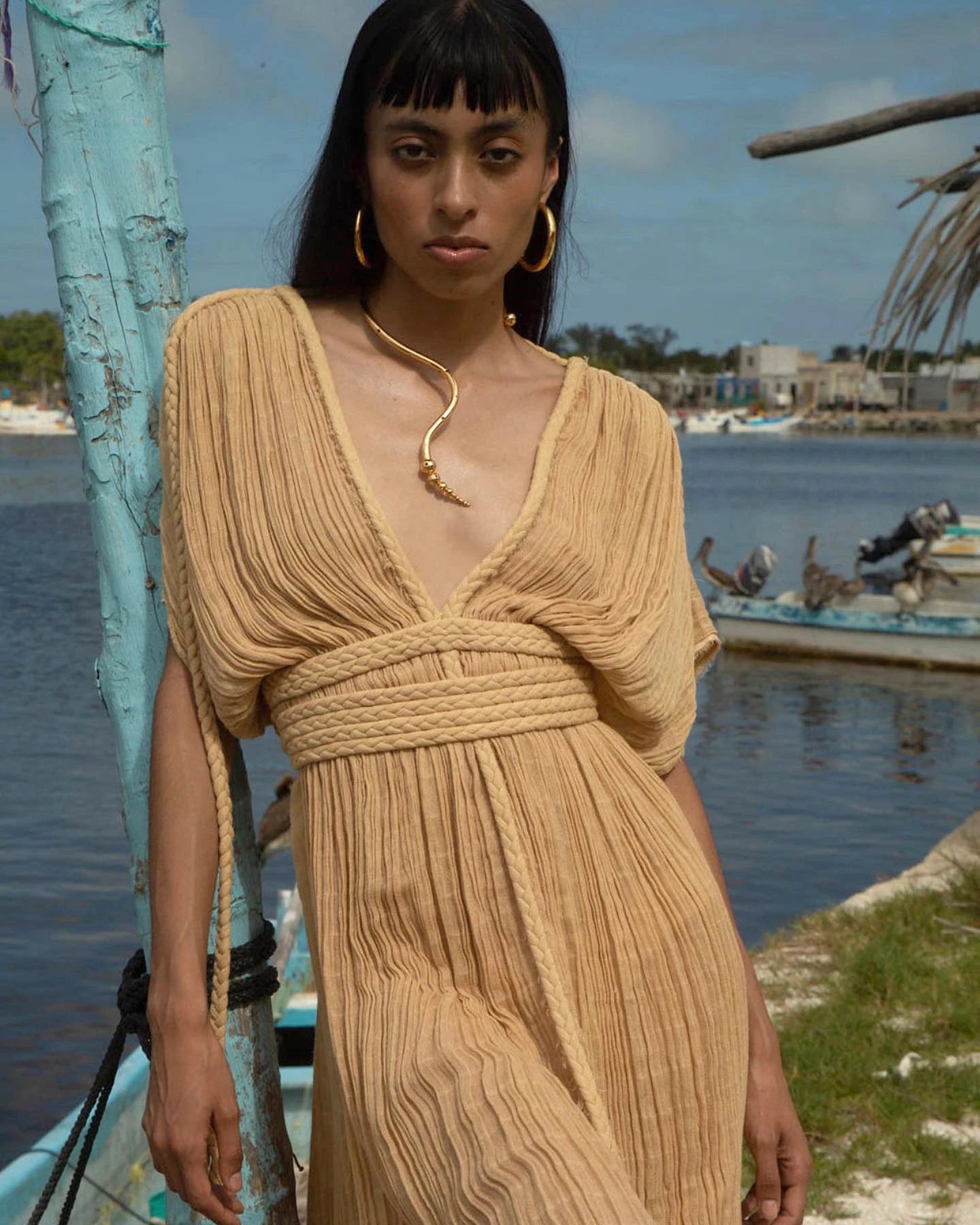 V Neck Boho Summer Maxi Dresses