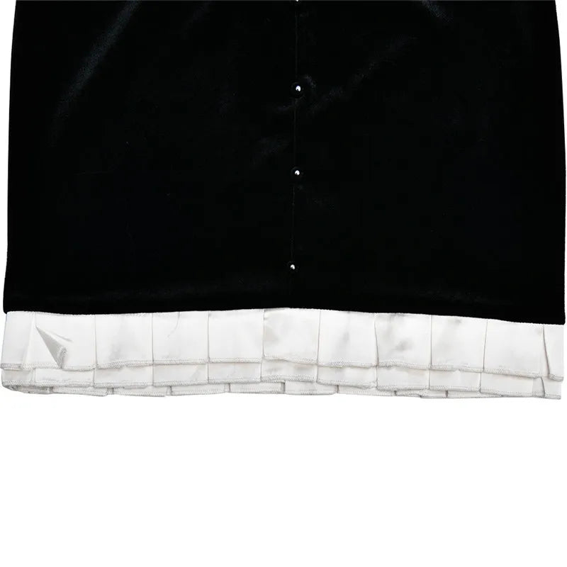 Square Collar Long Sleeve Backless Mini Dress