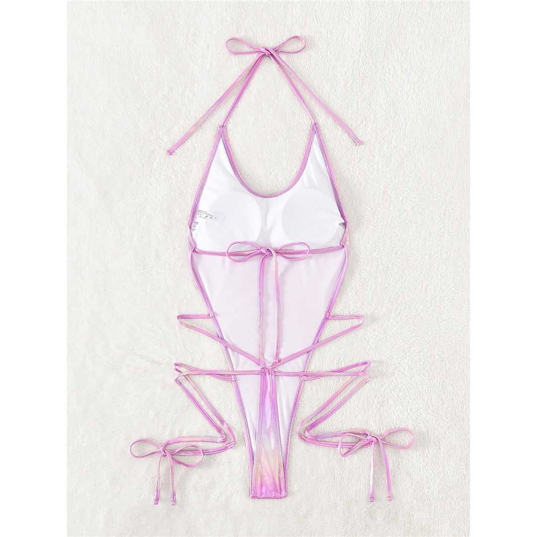 Micro Thong Wrap Around Thigh One Piece