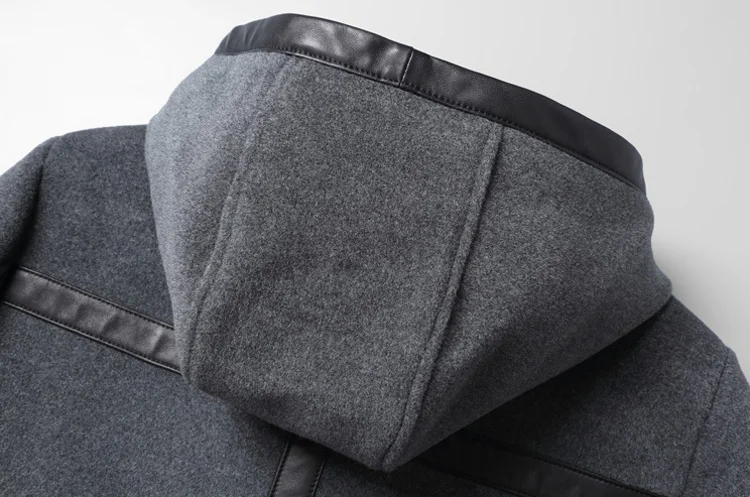 Long Real Wool Coats Hooded