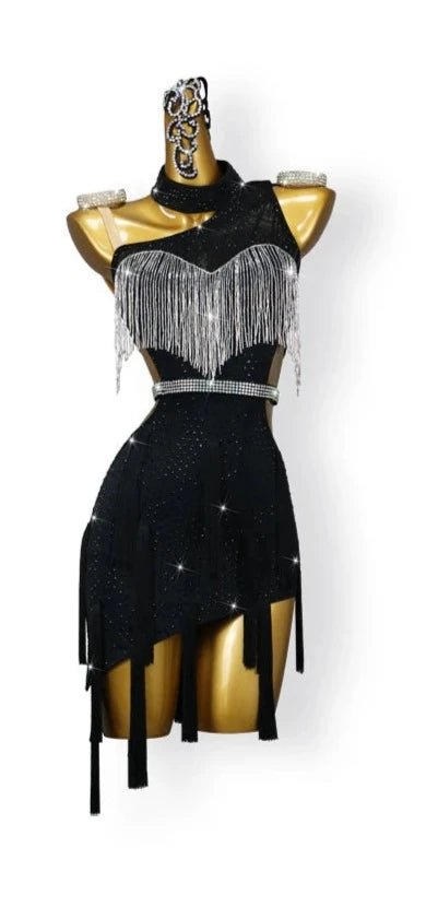 Choker Sleeveless Tassel Mini Dresses