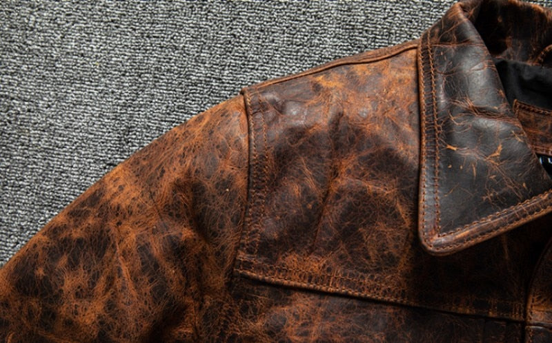 Genuine Leather Jacket Vintage Style