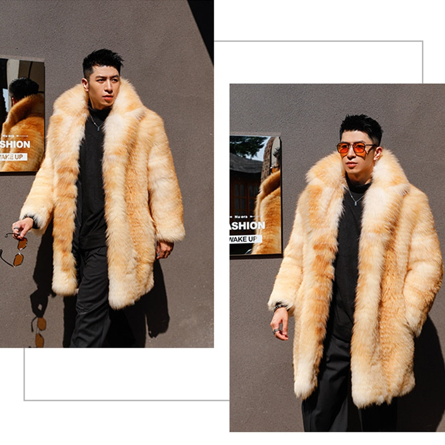 Luxury Genuine Mid-Length Real Fur Coats