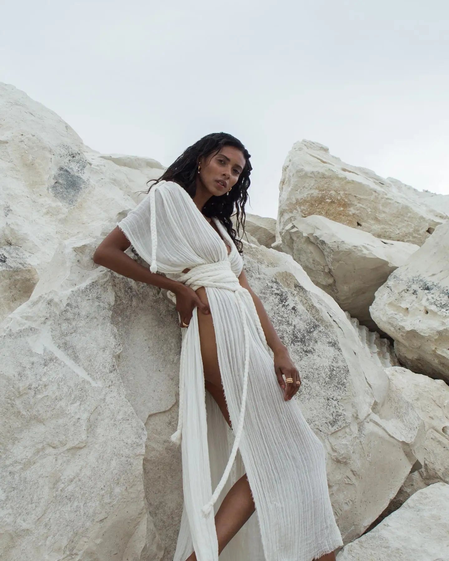 V Neck Boho Summer Maxi Dresses