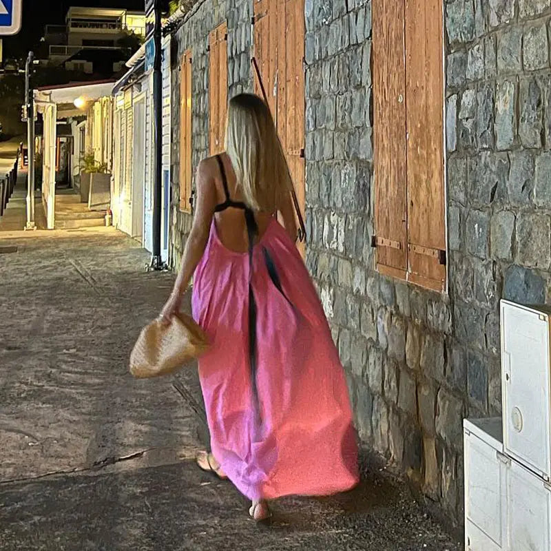 Backless Tie Loose Summer Dresses
