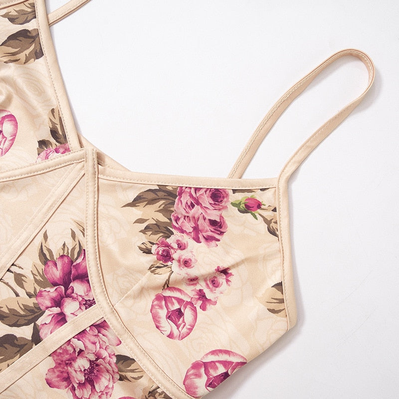 Flora Tank Crop Top & Long Skirts Set
