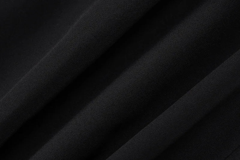 Black Deep V Sleeveless Mini Dress