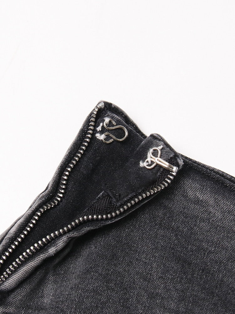 Jean Pocket Skirt Denim Shorts